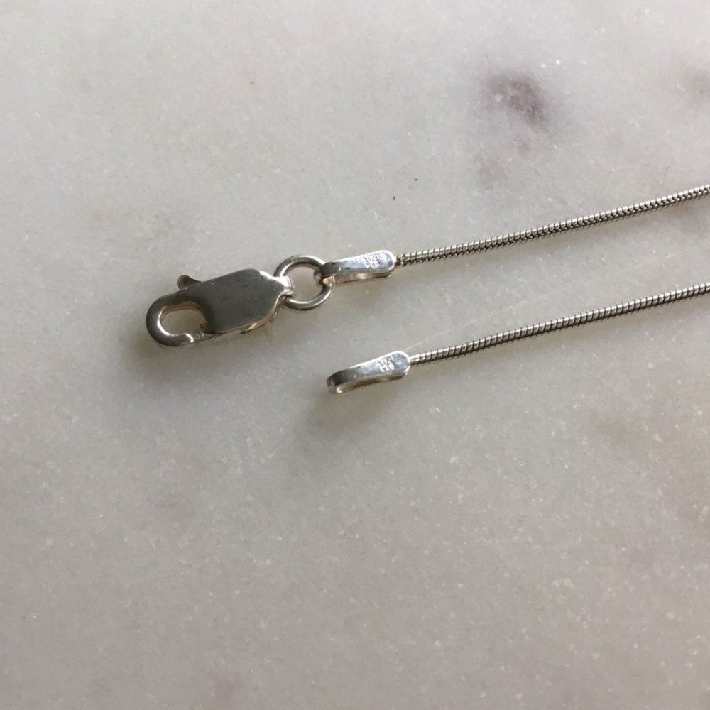 Sterling Silver Aqua Cz Necklace - Picture 16 of 16